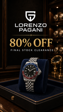 Lorenzo Pagani 80% off mobile banner